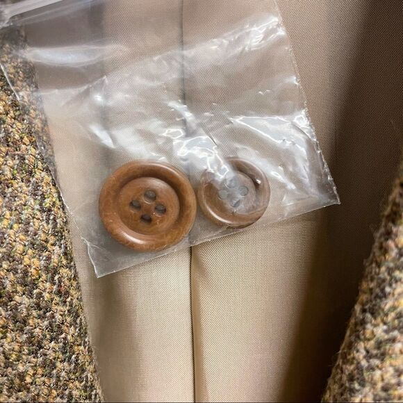 SAMUELSHON Wool Button Front Blazer Brown Tan 39R - Picture 7 of 11